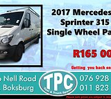 2017 Mercedes-Benz Sprinter 315 651 Single Wheel Panel Van